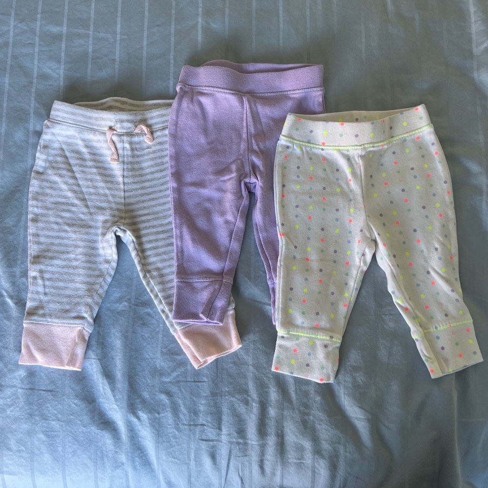 Lot of 3 Cloud Island Pants size 3-6 months